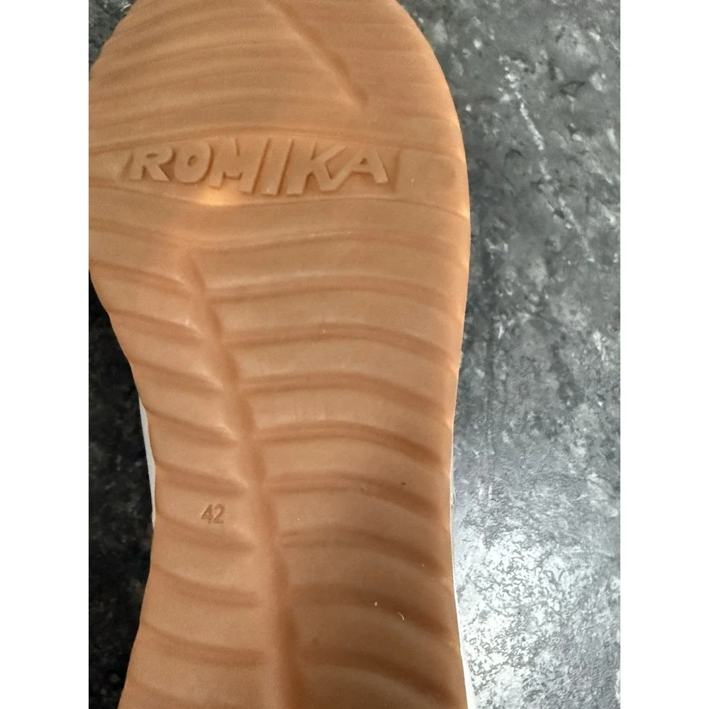 Romika Womens Leather Comfort Sneaker Lace Up Casual Shoes Lt Gray Sz 42/10